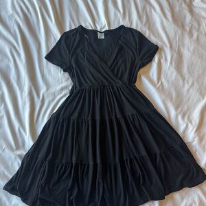 Elegant Black Wrap Dress